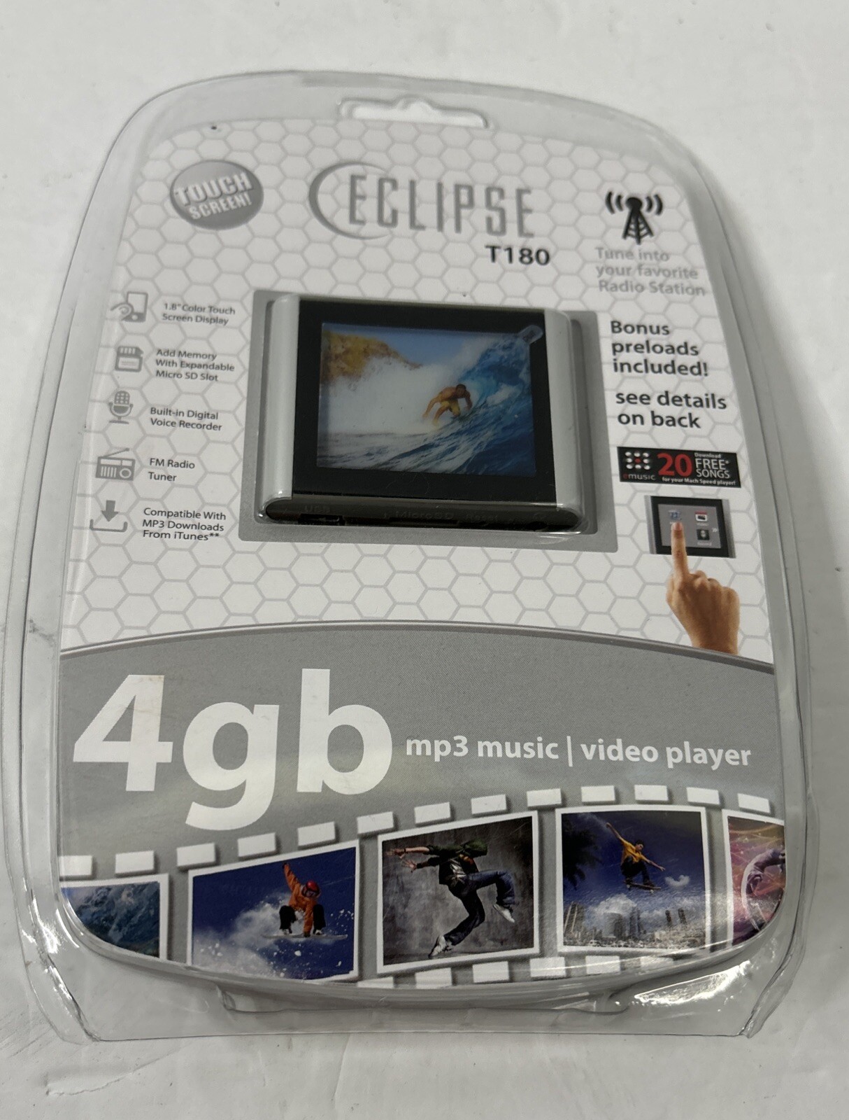 Eclipse T180 Silver (4 GB) Digital Media Player