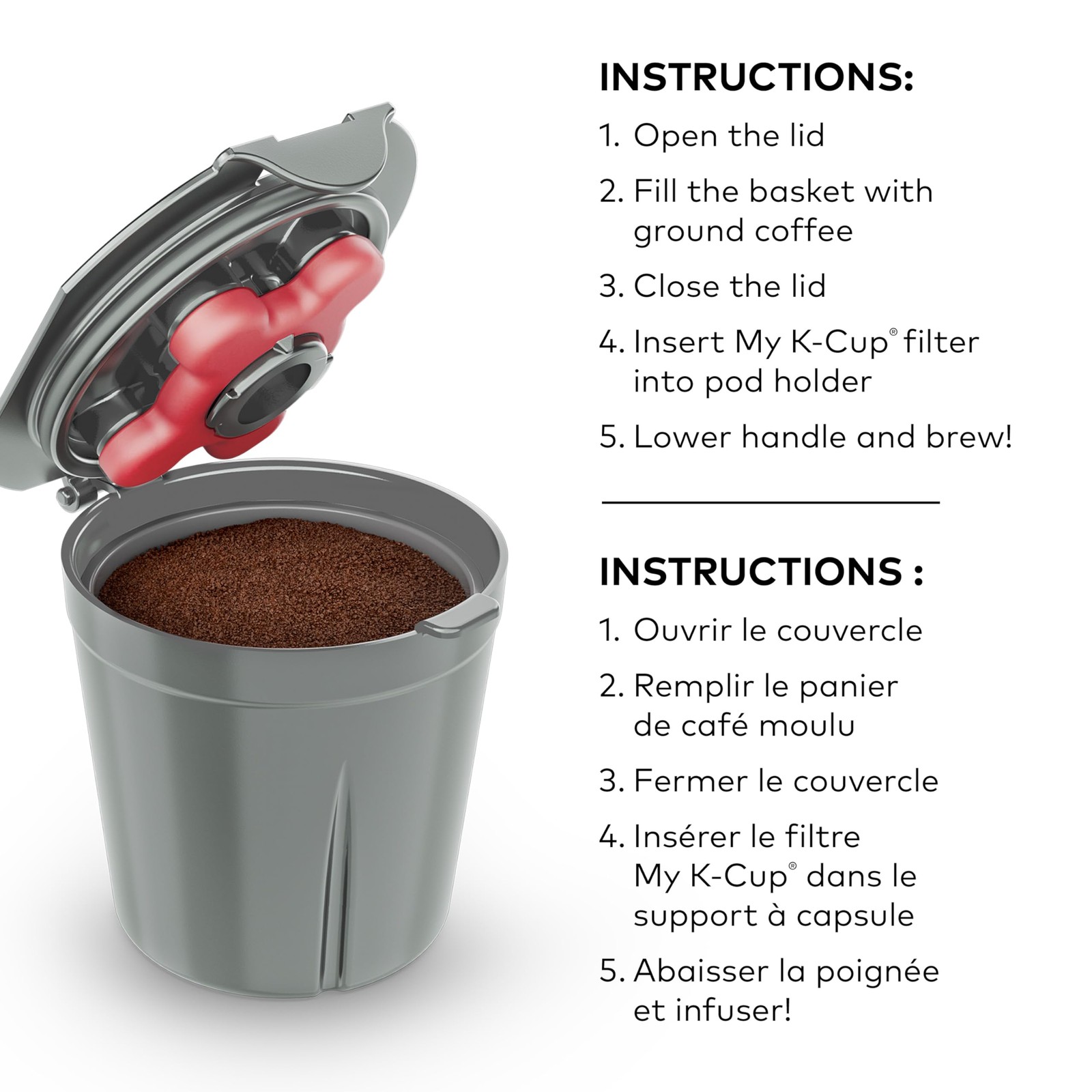 Filter Coffee K Cup Compatible My Model 611247405246 Reusable maker brewer