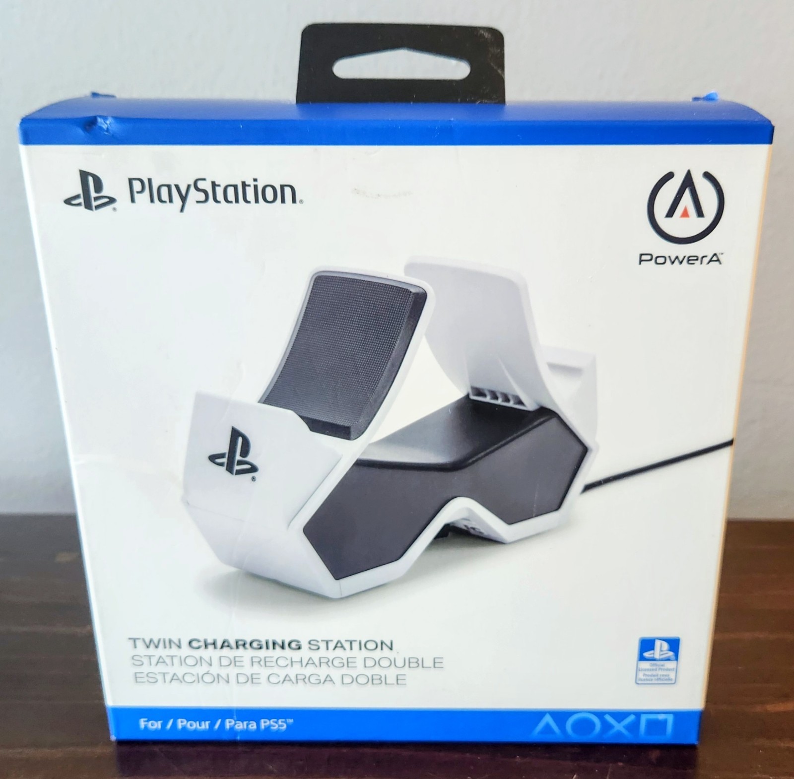 New! PowerA Twin Charging Station For Playstation 5 PS5 w/6 Foot AC Adapter NIB