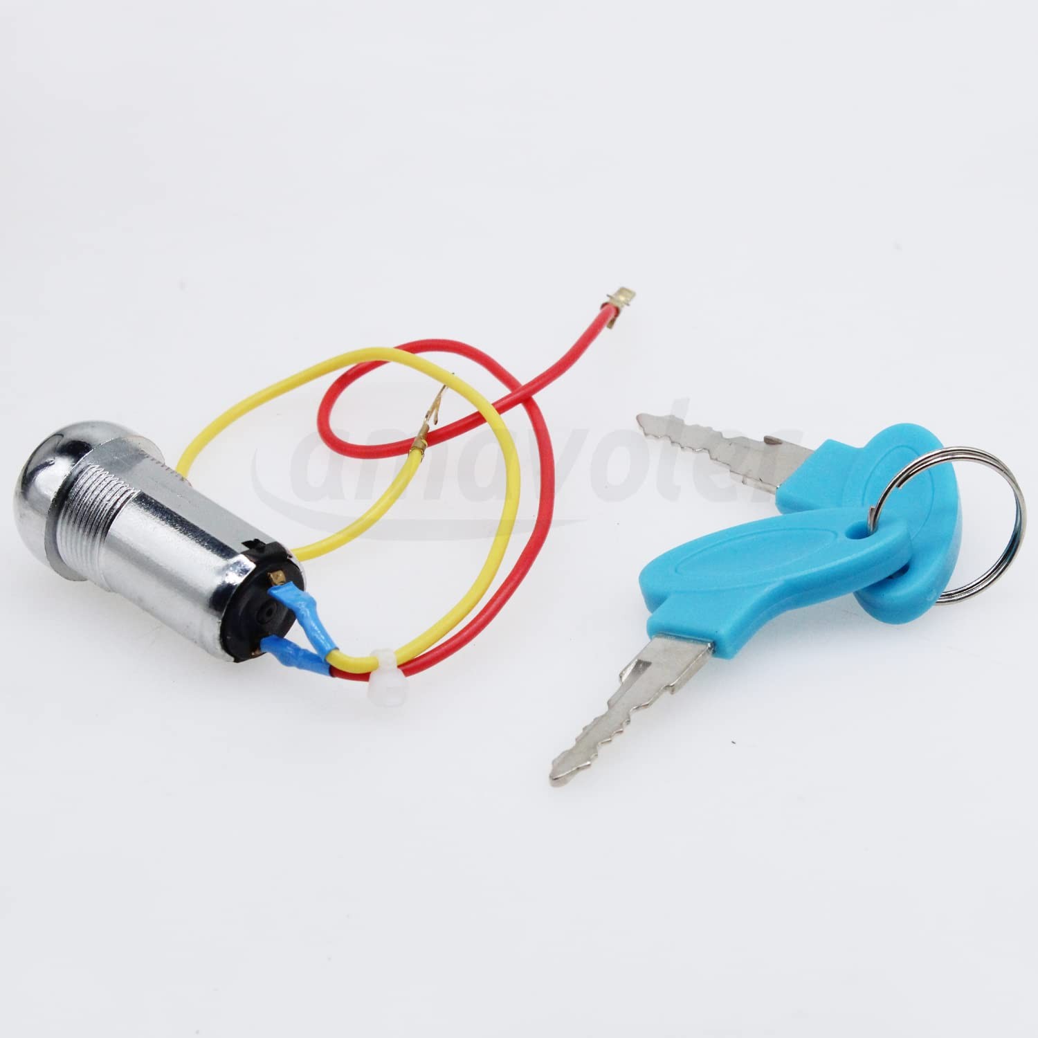 Amavoler 2 Wires Ignition Switch Key Starter with 2 Keys ​On-Off Fit...