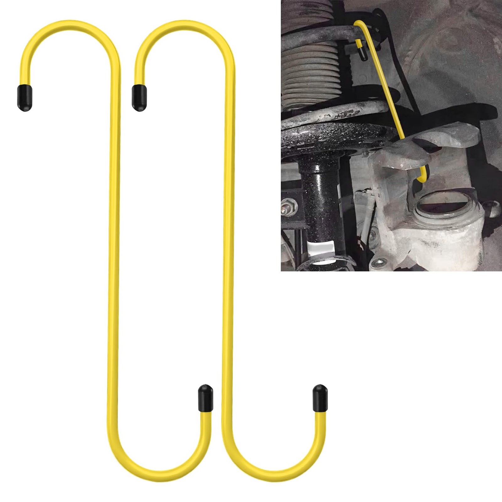 HABNVUON 2PCS Brake Caliper Hanger Compression Mechanic Tool 2PCS, Yellow
