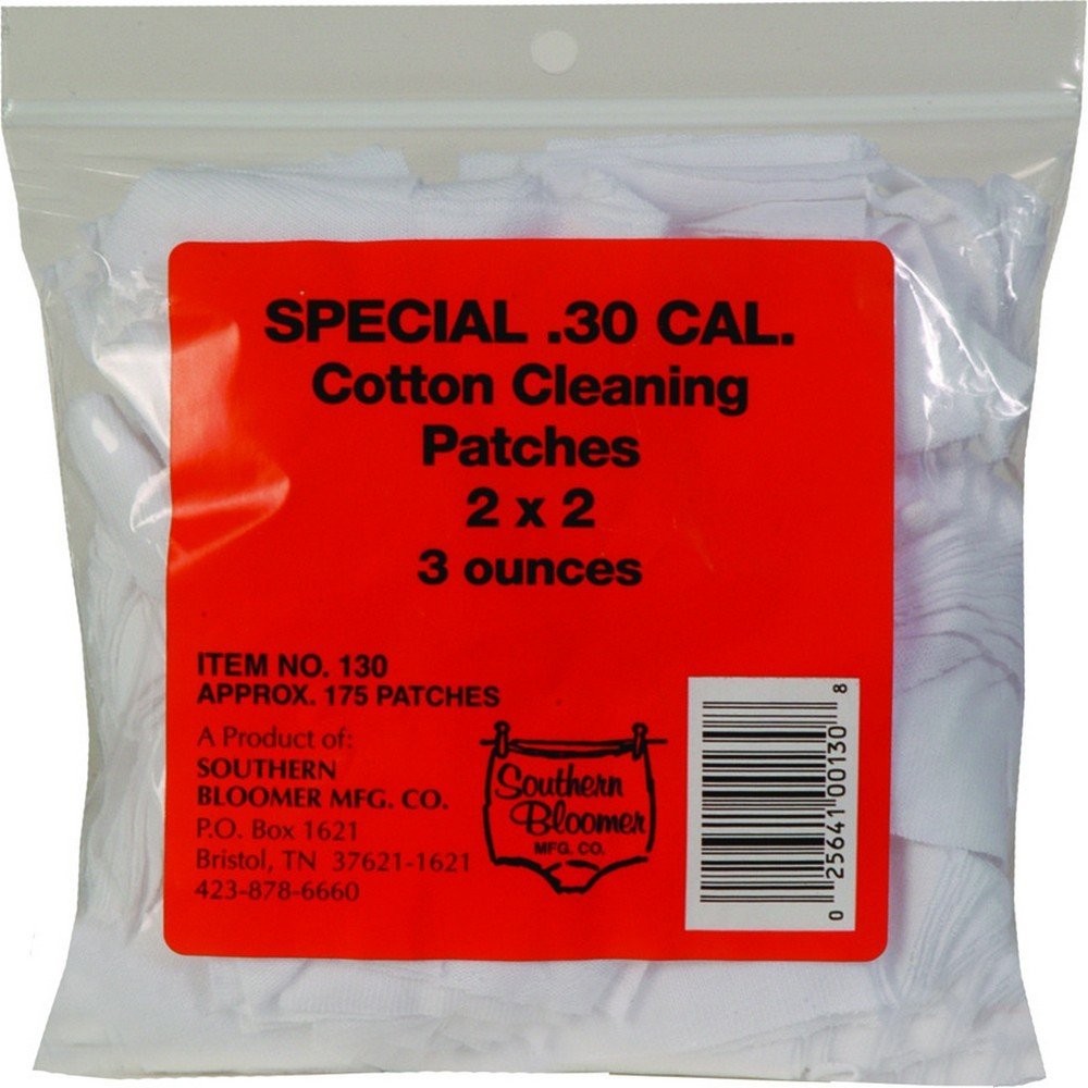 Southern Bloomer 2"x2" Cotton Cleaning Patch .30 Caliber Rifle - 130
