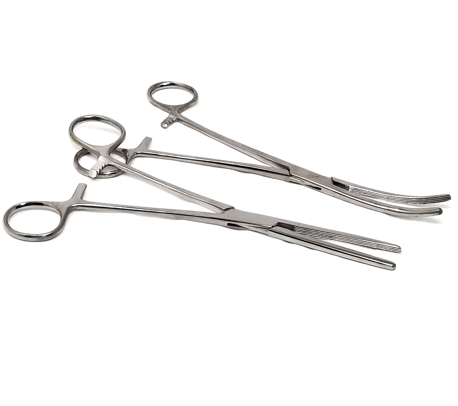 2x ROCHESTER CARMALT ARTERY FORCEPS 8" STRAIGHT+CURVED TIP SPAY PACK INSTRUMENTS
