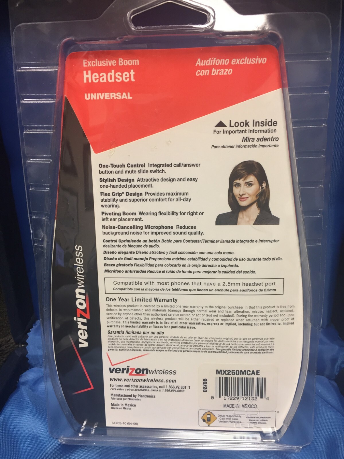 Verizon Wireless Exclusive Boom Headset Universal MX250MCAE