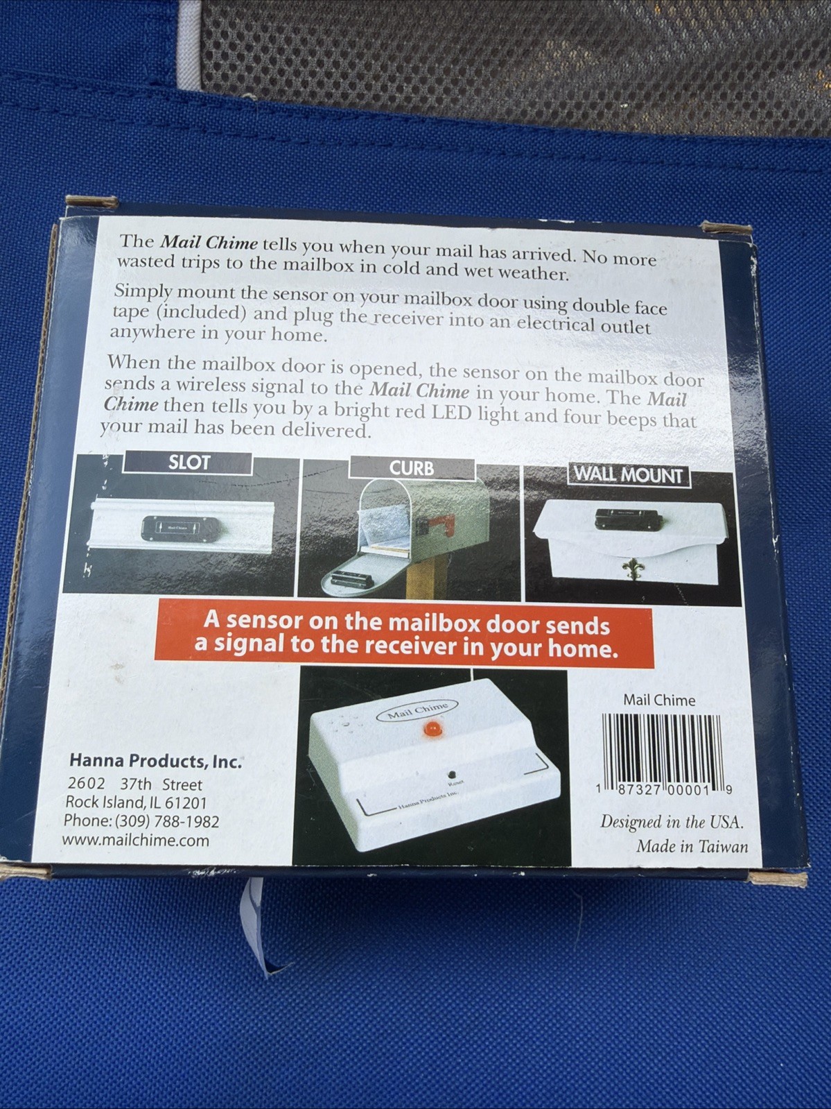 Mail Chime, Mailbox Alert, Mailbox Alarm, Wireless Mailbox Alert NIB New