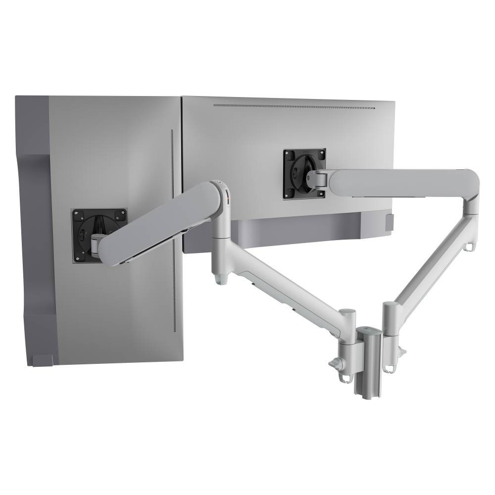 Atdec AWMS-2-D13-F Dual Dynamic Arm Mount (Silver)