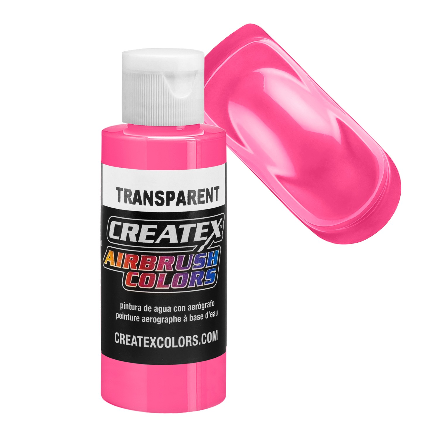 2oz Createx Flamingo Pink Transparent 5121 - 2Z Airbrush Paint Color