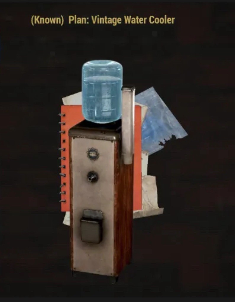 Fallout 76 – PS4 / PS5  Vintage Water Cooler Plan (PS Only – Rare)