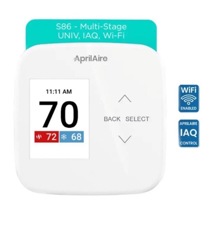 Aprilaire S86WMUPR Programmable Multi-Stage Universal Thermostat w/ IAQ Control