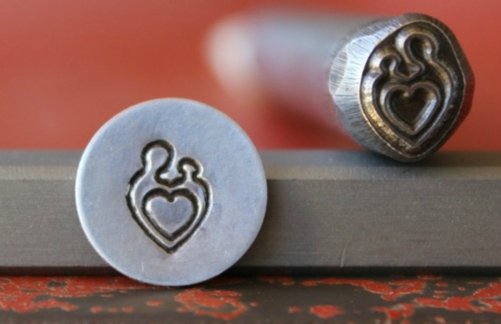 SUPPLY GUY 7mm Mother & Baby Symbol Metal Design Stamp SGDK-27, Made in the USA