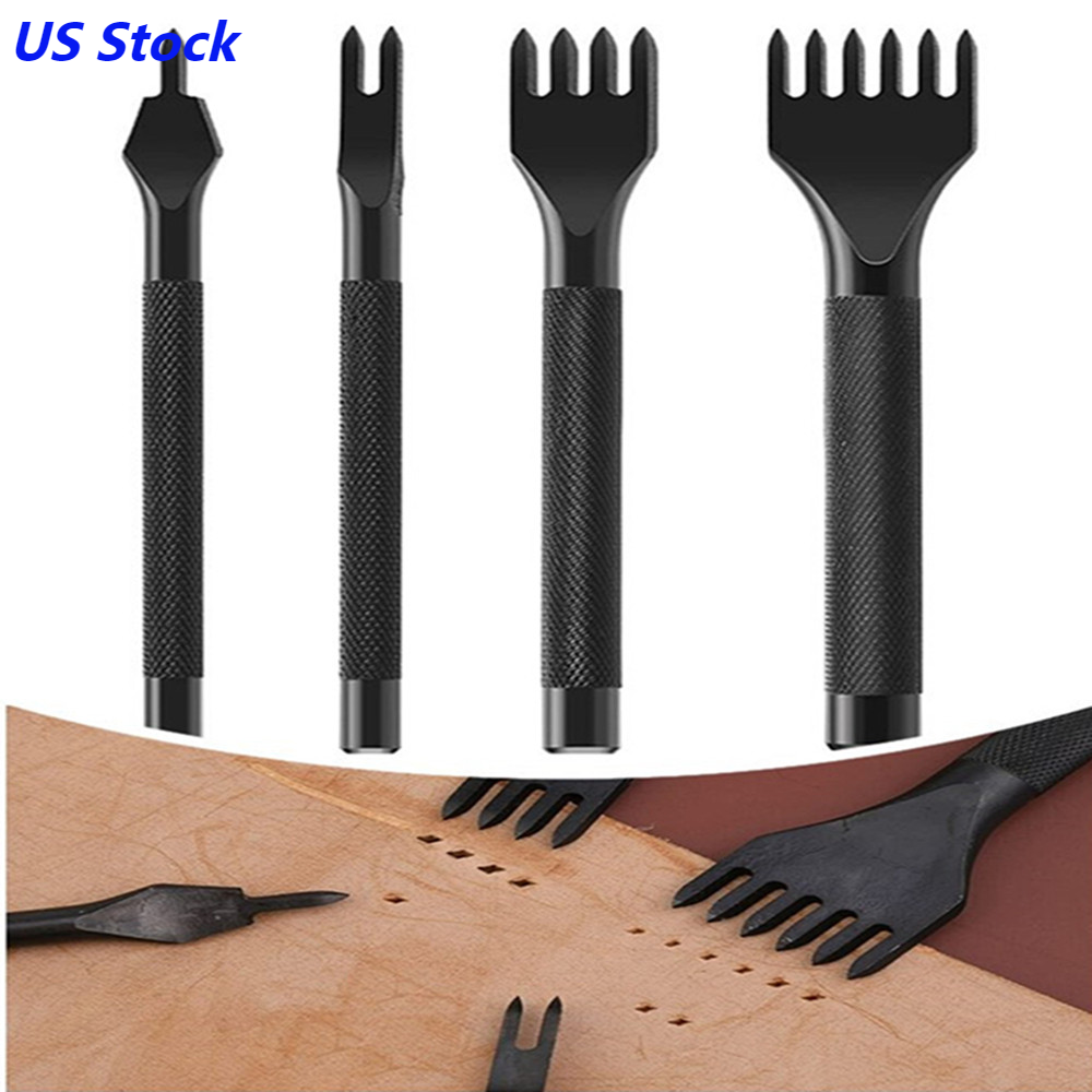 Leather Hole Punches Craft Tool 1/2/4/6 Prong DIY Diamond Lacing Stitching Punch