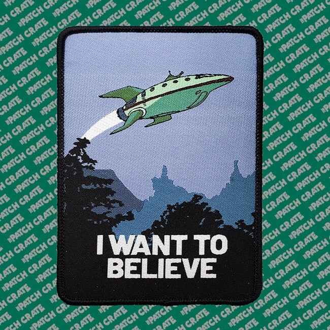 4 Rare Patch Crate Limited Edition Futurama Patches 2pc Hook/Loop Backing