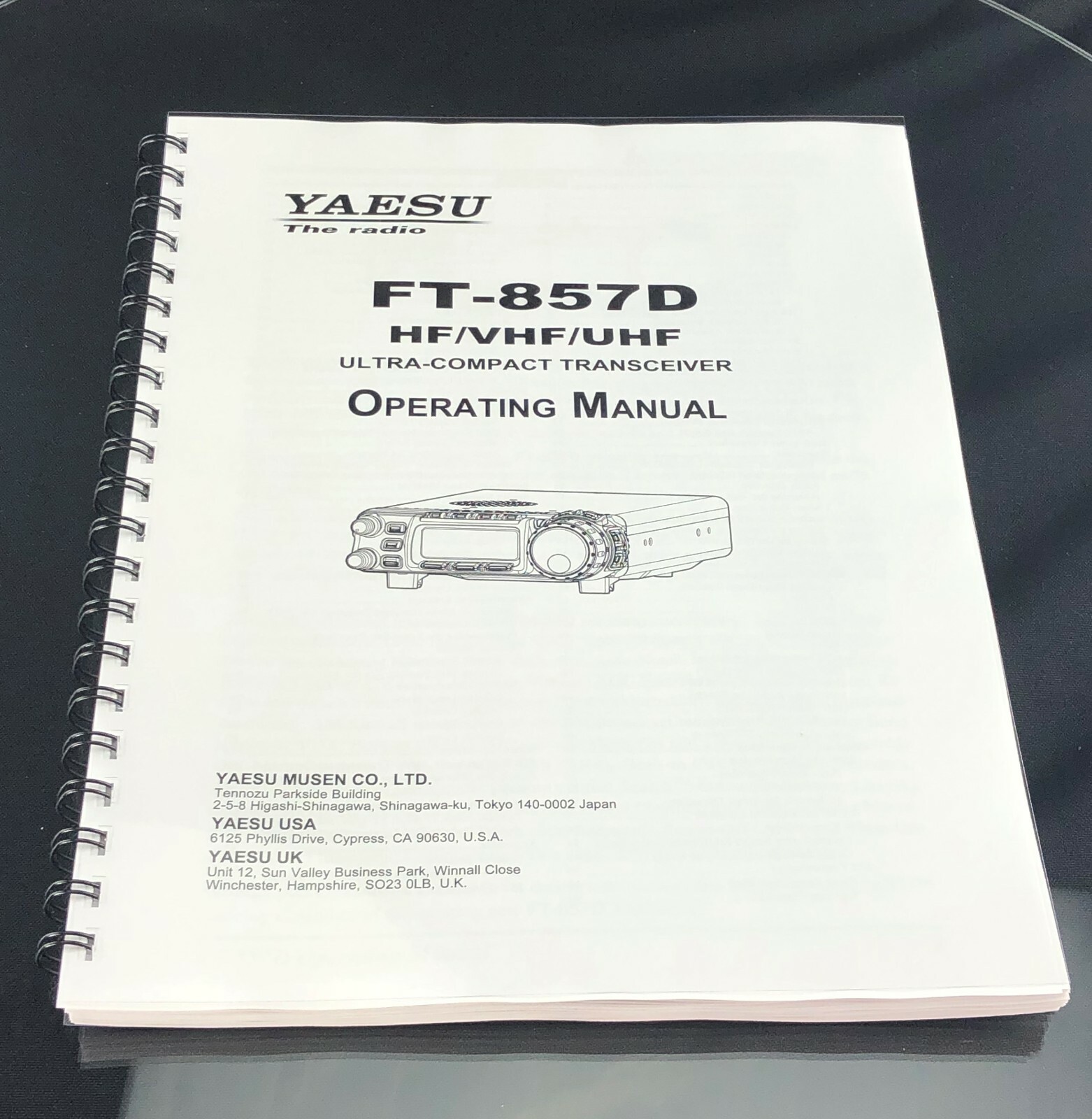 Yaesu FT-857D Transceiver Instruction Manual Operating Guide Coil Bound