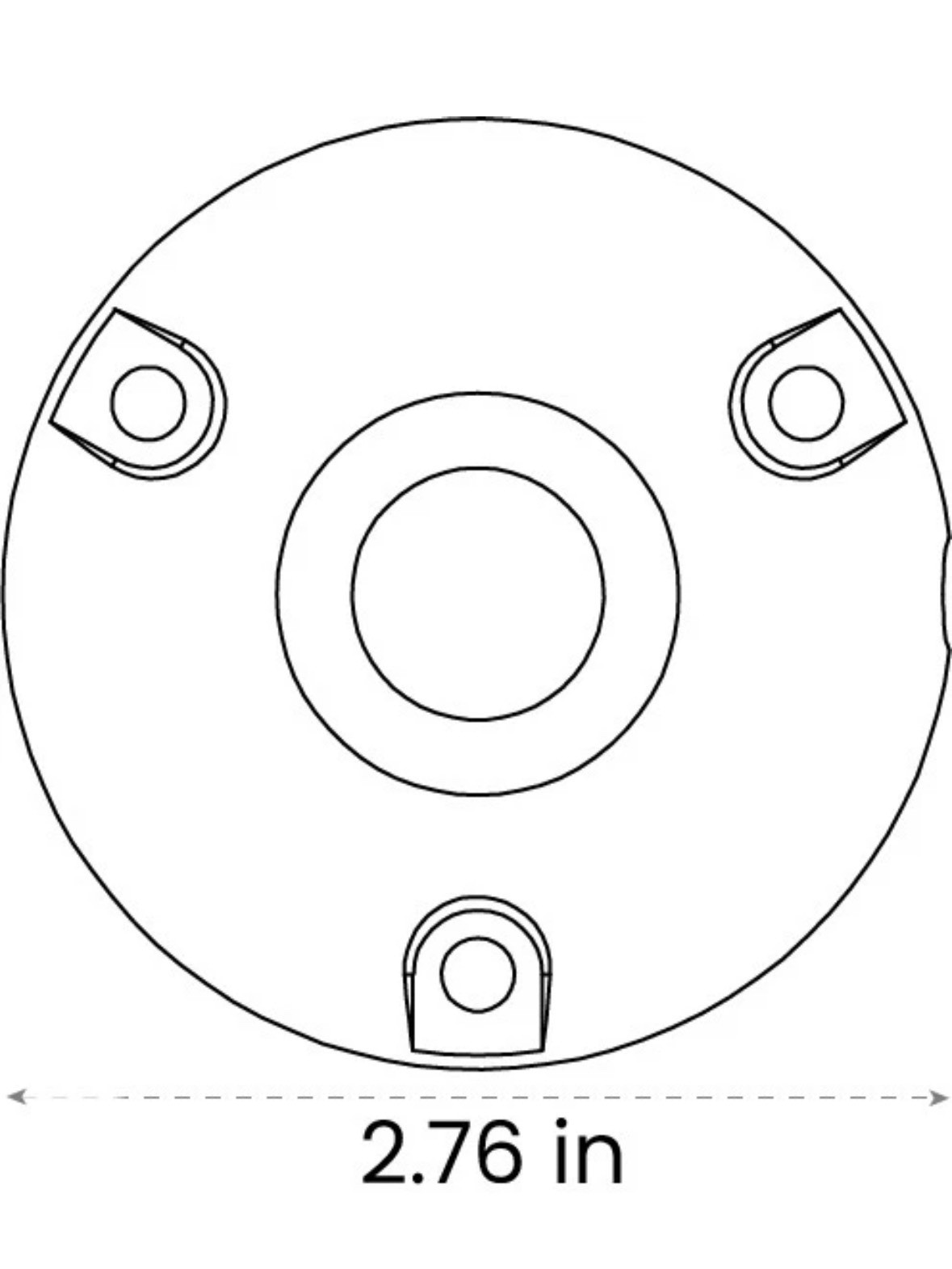 Lighting Round 3 Hole Mount for Landscape Lighting, Antique Brass