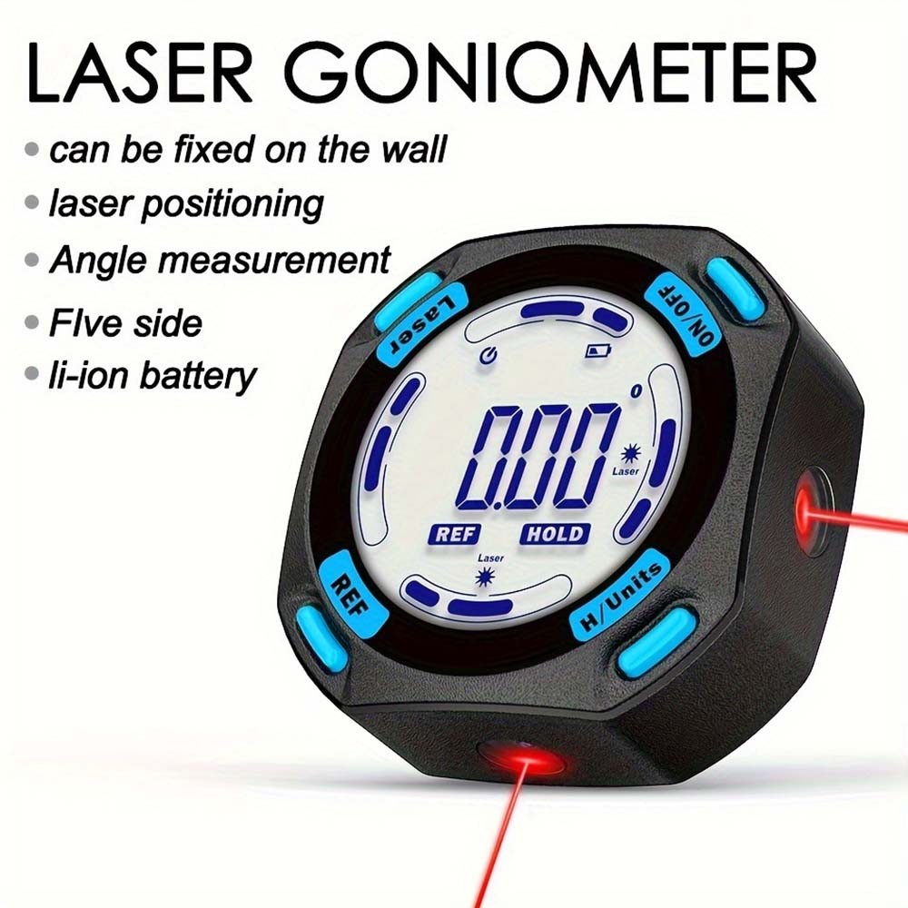 High-Precision Magnetic Laser Angle Gauge Suitable fits Distance Measurement USA