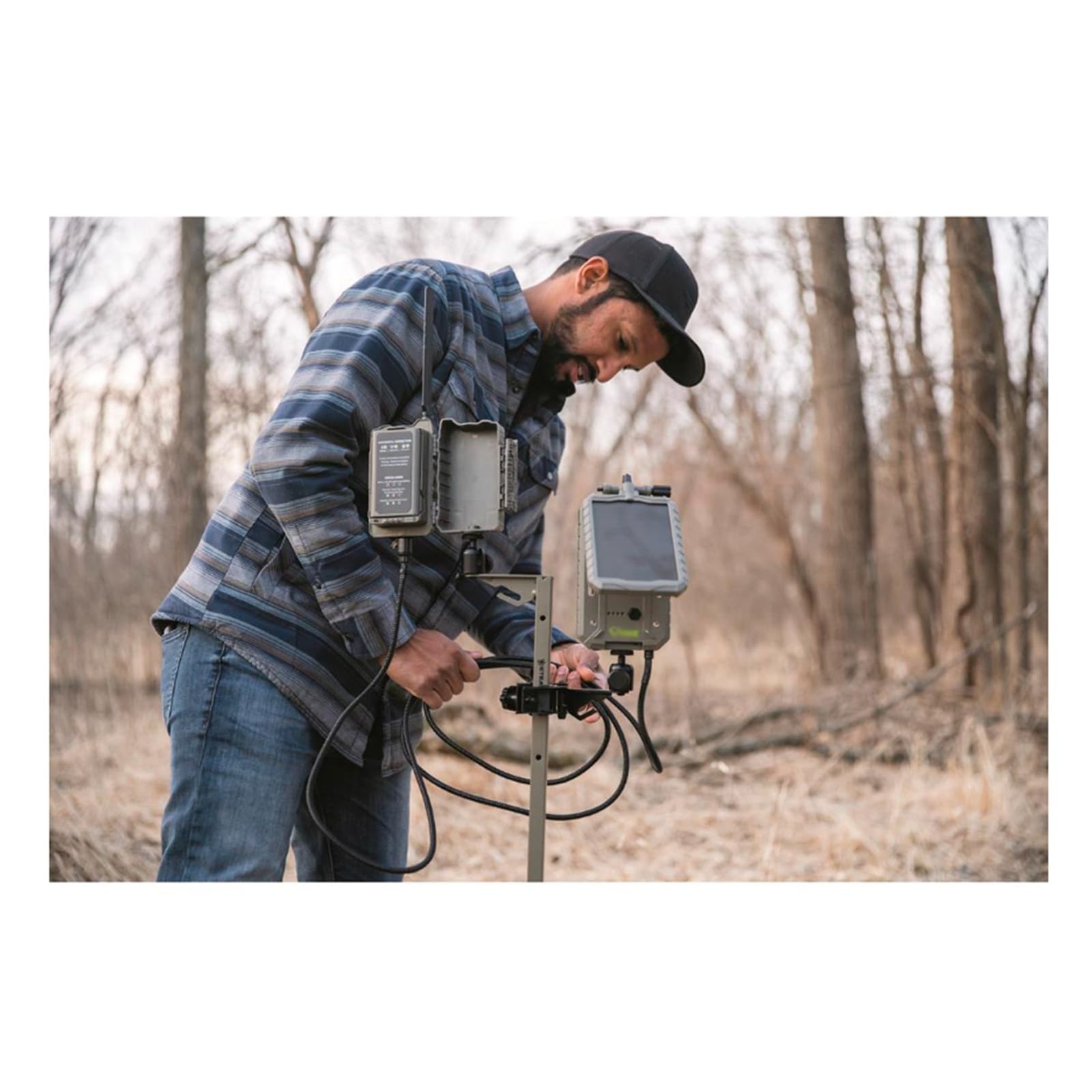 Tripod Pivot Stable Rugged Steel Trail Camera & Solar Pak Battery Mounting Post