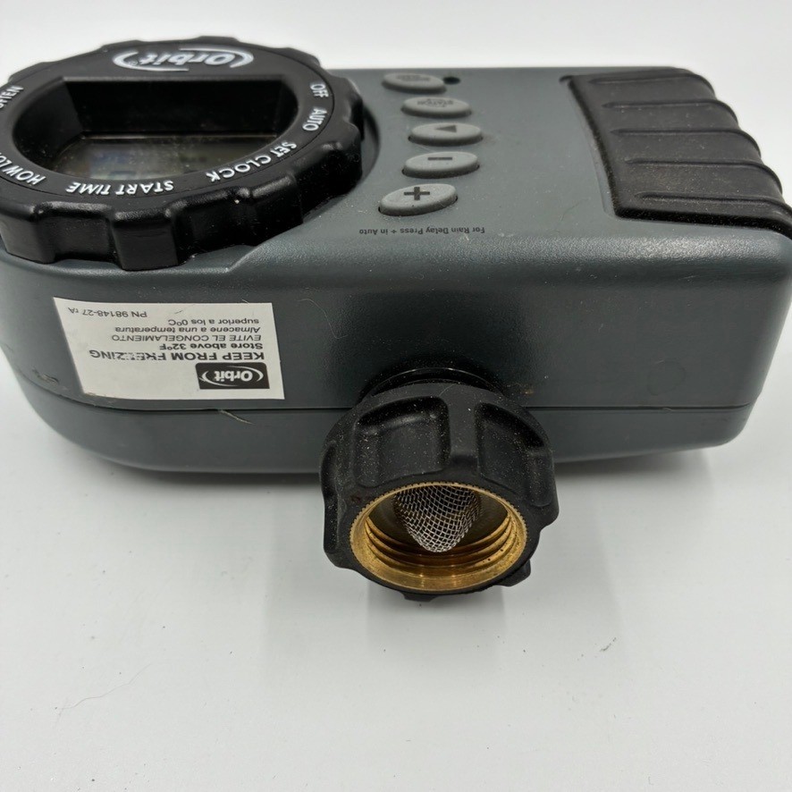 Orbit 24713 Digital 2-Outlet Hose Faucet Timer Gray Black Programmable Watering