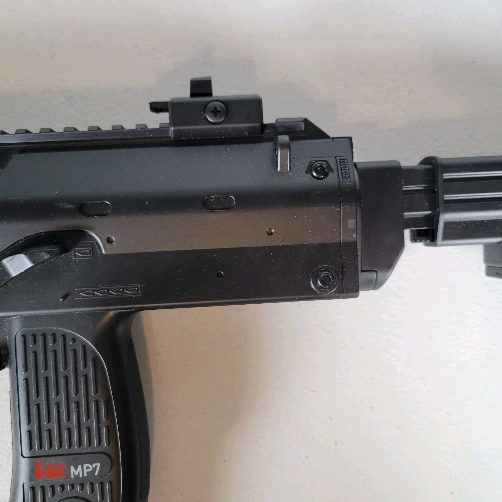 H&K MP7 SMG Airsoft Electric With Grip And Stock Heckler Koch Umarex Untested