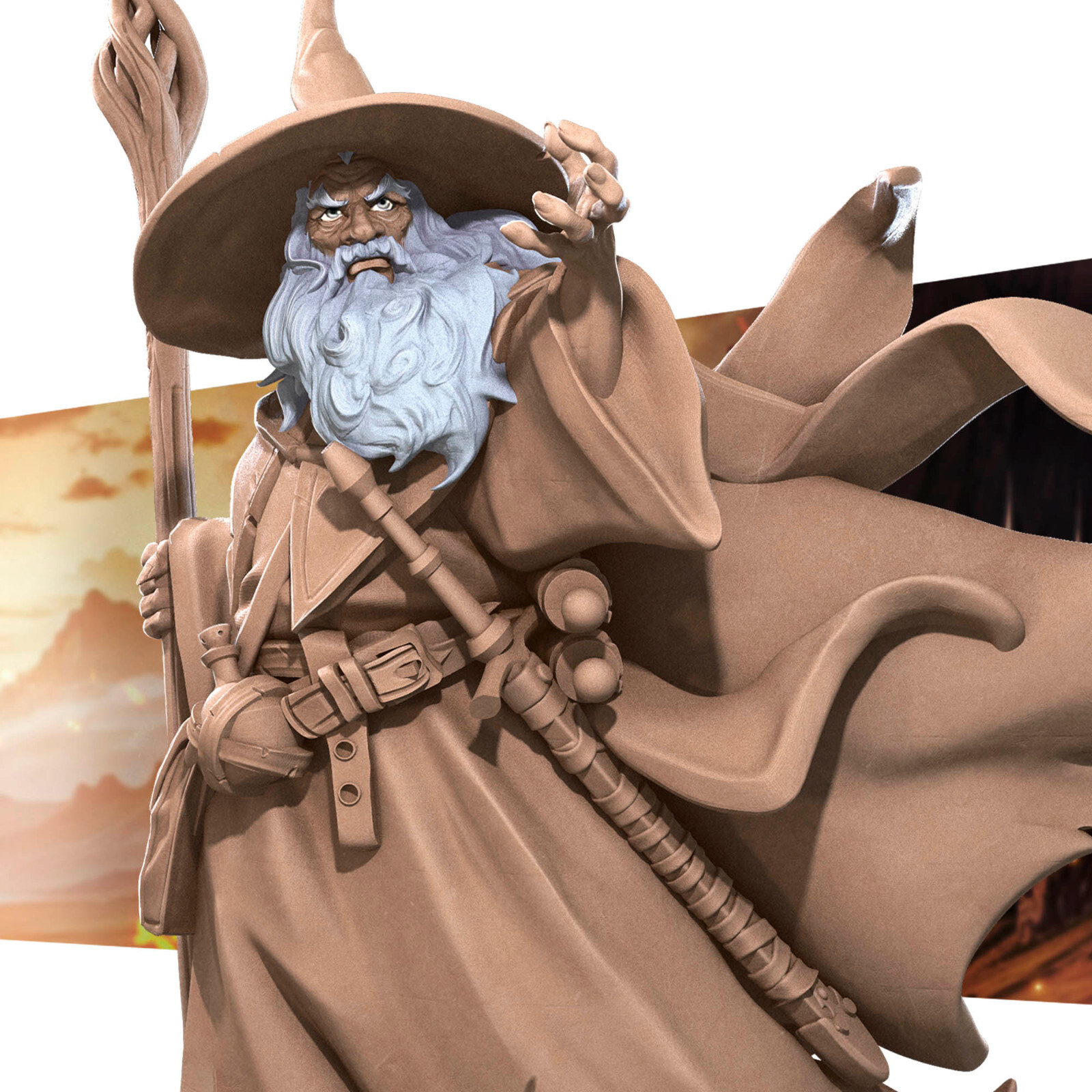 Human Wizard / Mage - Bite the Bullet - Dungeons and Dragons