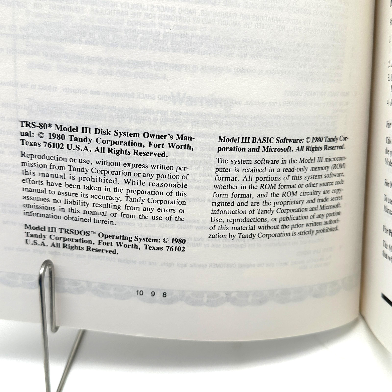 TRS 80 Model III Disk System Owners Manual TRSDOS Disk BASIC Radio Shack