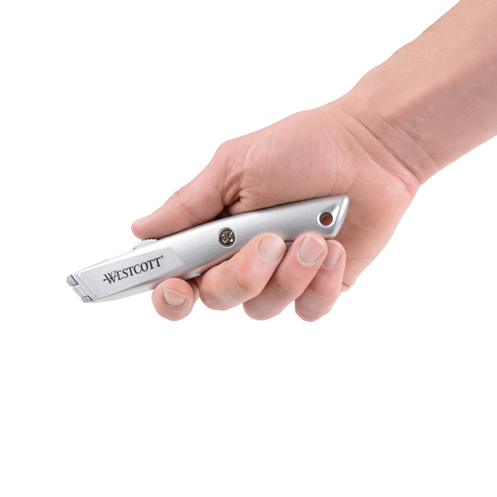 Aluminum Safety Cutter with Ceramic Blade Silver