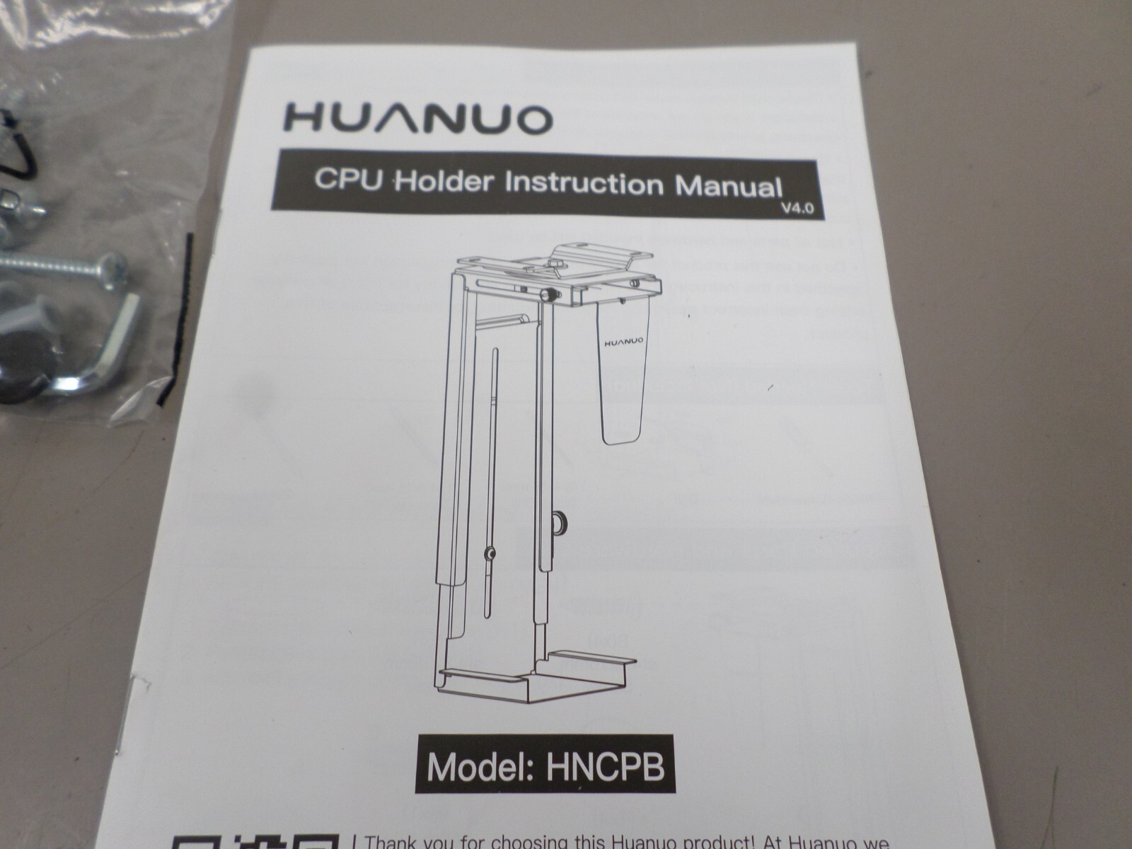 HUANUO HNCPB CPU Holder Under-Desk Adjustable