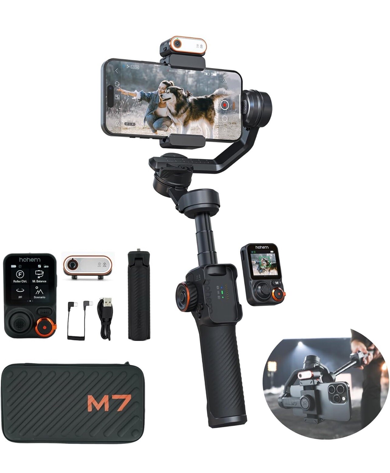 hohem iSteady M6 Kit 3-Axis W/Fill Light & AI Vision Sensor Stabilizer
