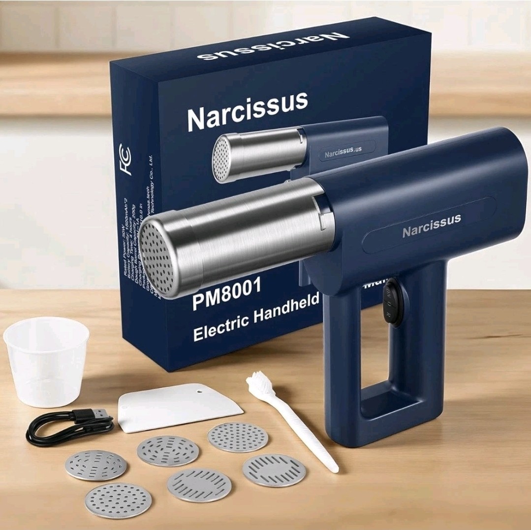 Narcissus Electric Pasta Maker, 3 in 1 Handheld Pasta Maker. NEW
