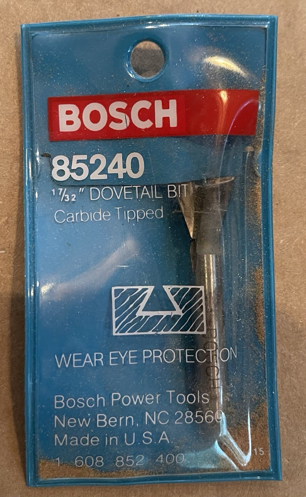Bosch 17/32" Carbide Tipped Dovetail Router Bit 85240M Made In USA