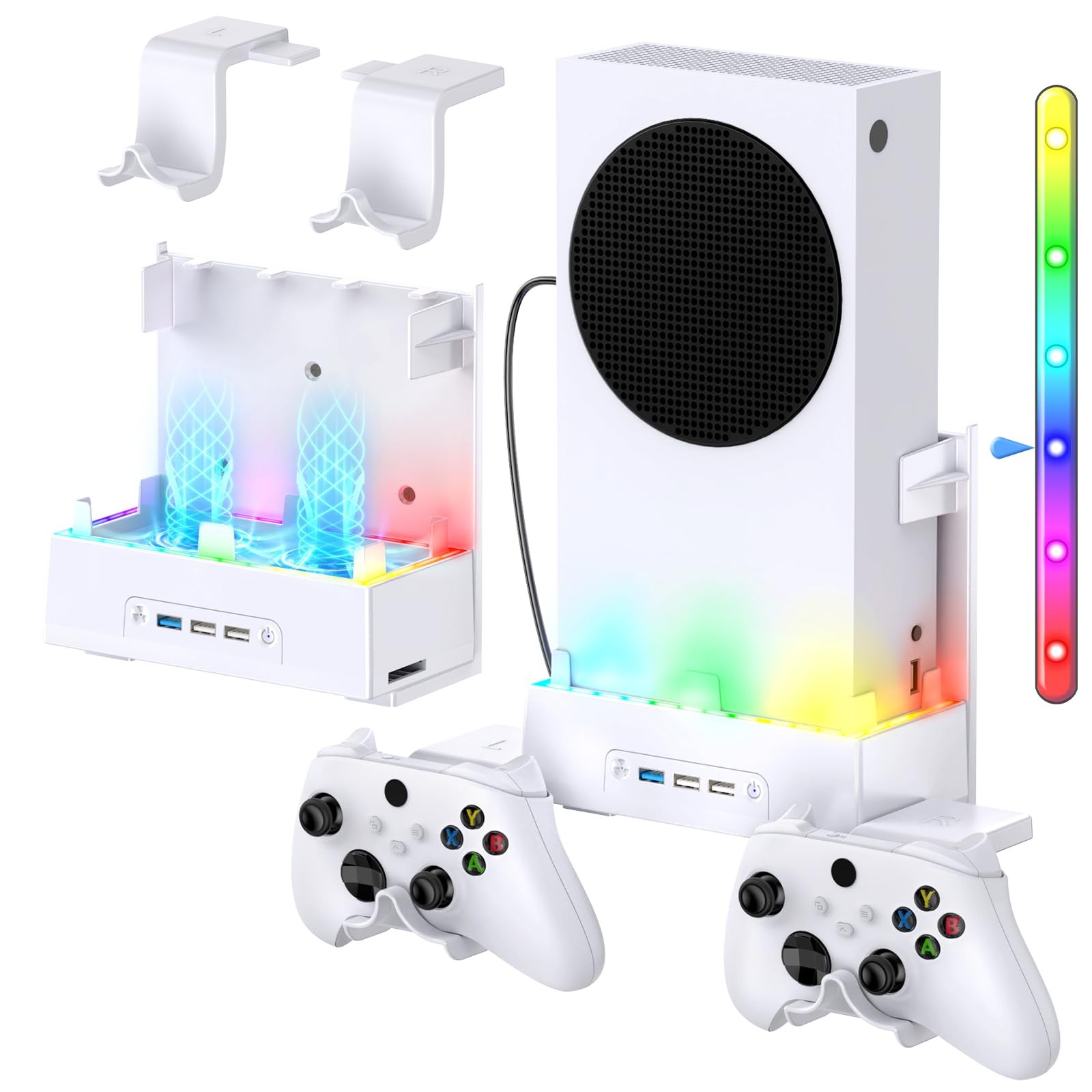 Wall Mount for Xbox Series S, MENEEA Kit Accessories with White