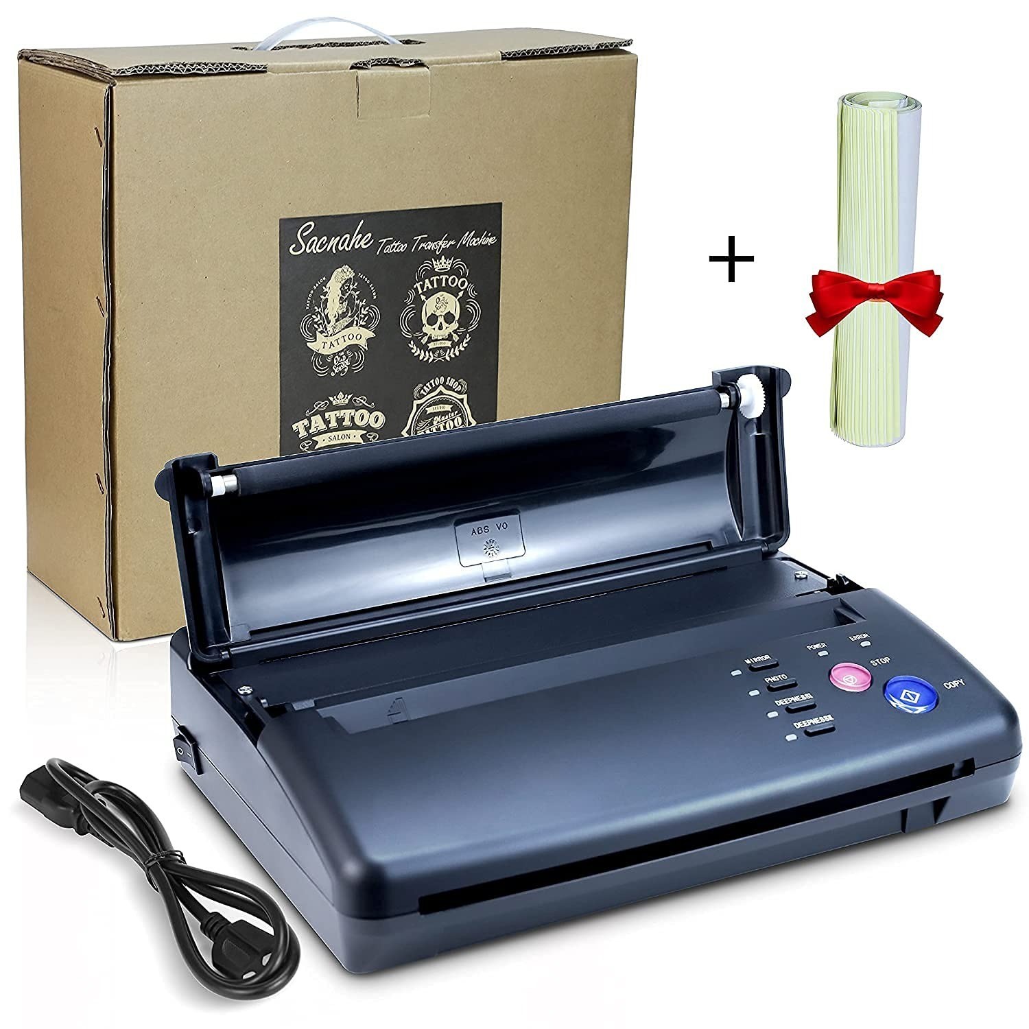 Sacnahe Tattoo Transfer Stencil Machine Copier with 20 Stencil Papers