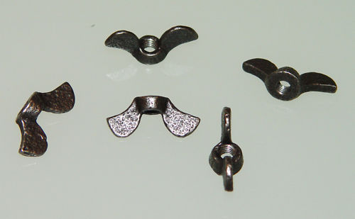 5 Tattoo Machine Iron Bat Wing Nuts Binder Base Plate Made In USA
