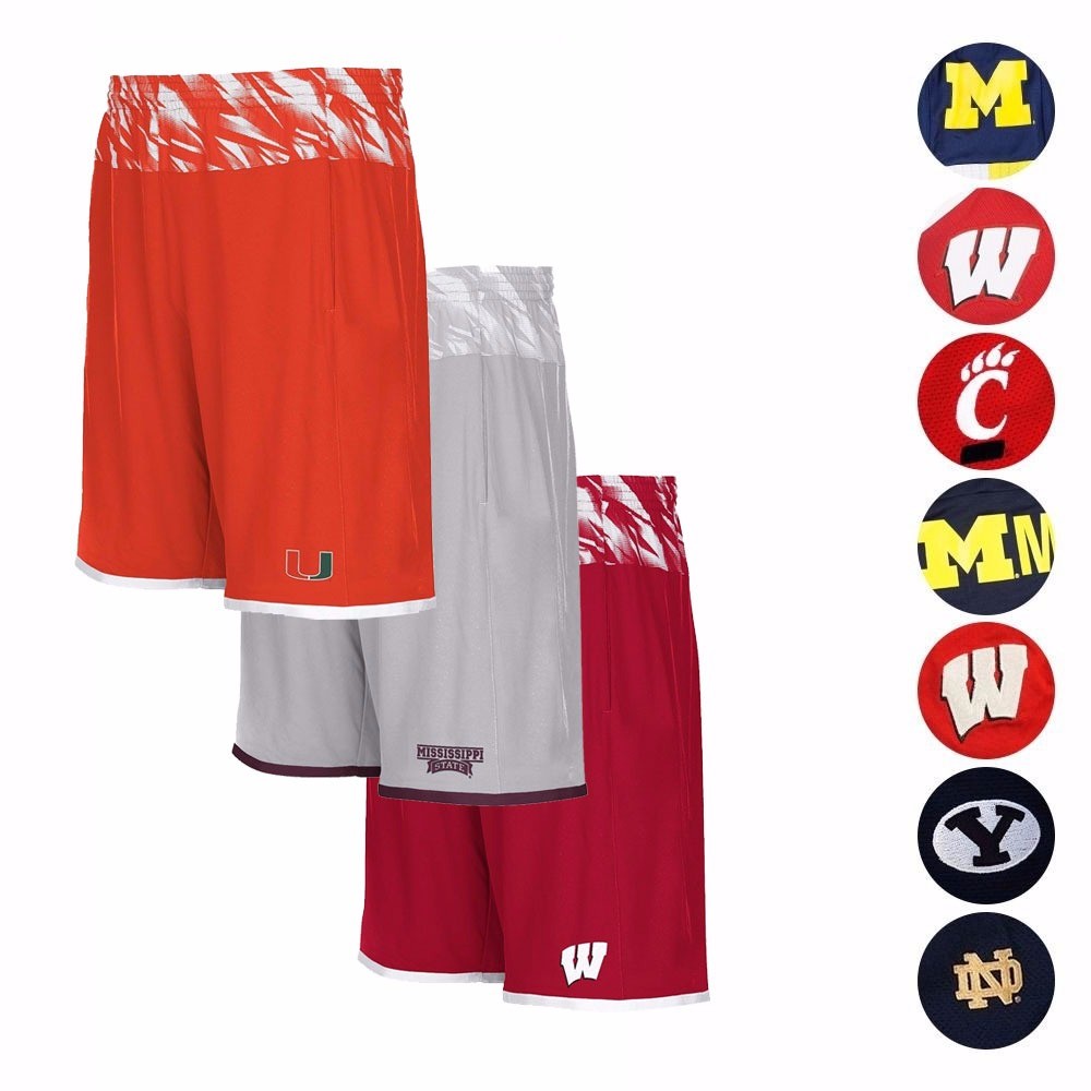 NCAA Assortment of Men's Performance Basketball Shorts Shock Energy by Adidas