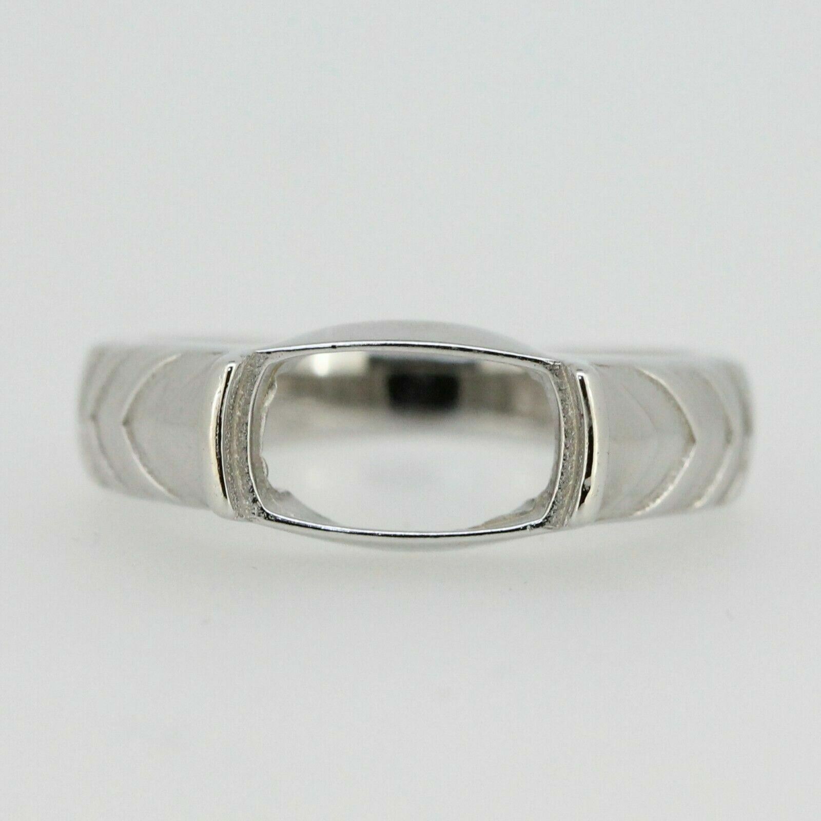 Sterling Silver Semi Mount Ring Setting Oval OV 11x9mm Cabochon
