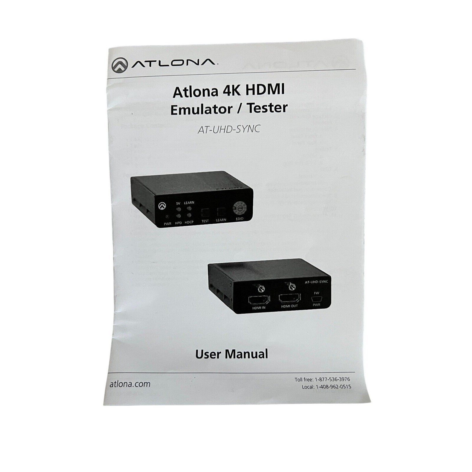 Atlona AT-UHD-SYNC Model 4K HDMI Emulator/Tester