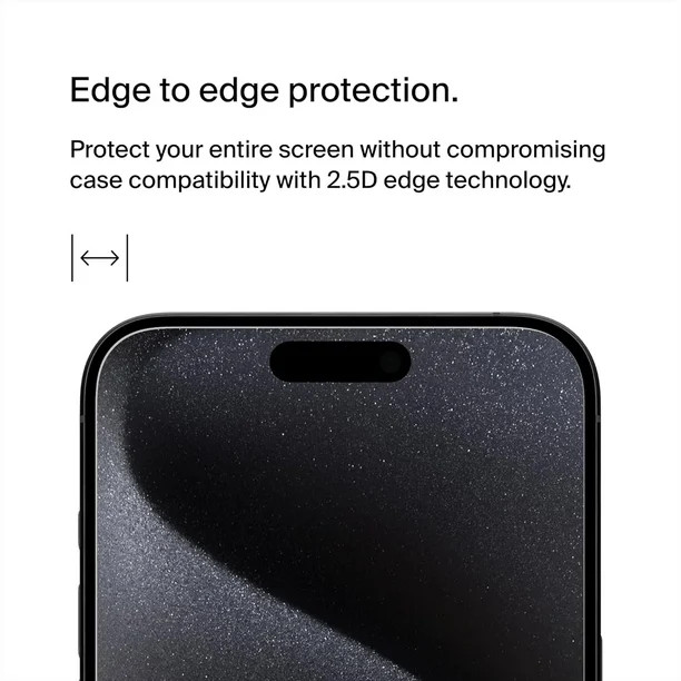Belkin Tempered Glass Screen Protector iPhone 15/14 Pro 9H + Easy Align Tray