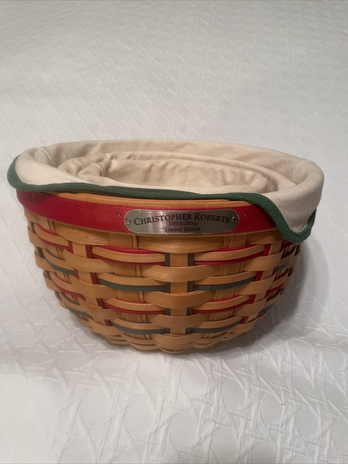 3 Nesting Basket Lined Round Christopher Roberts Woven Limited Edition