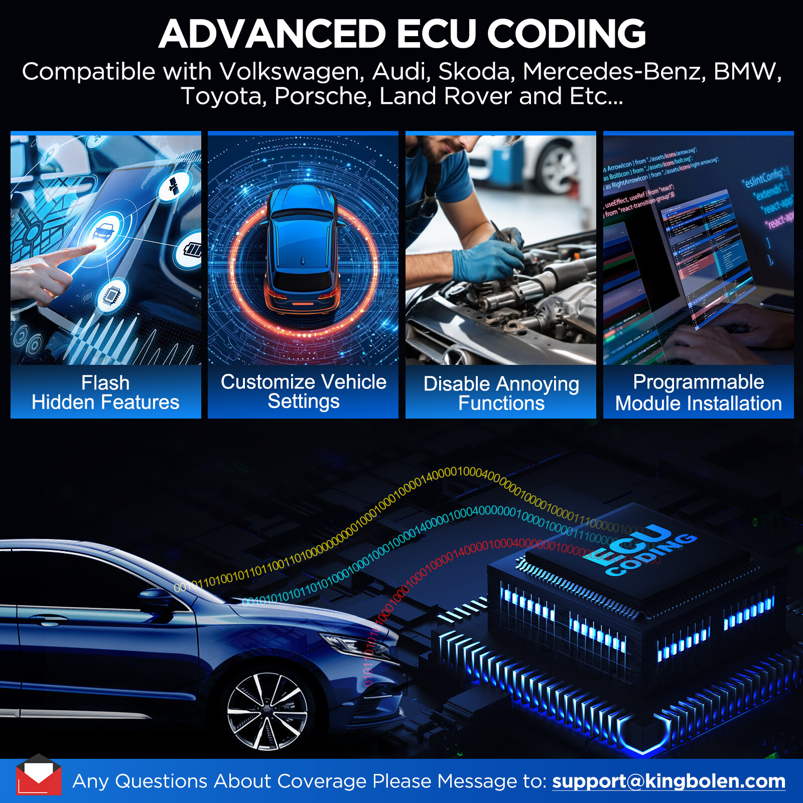 2026 KINGBOLEN K10 PRO OBD2 Bidirectional Scanner Full System Diagnostic Coding