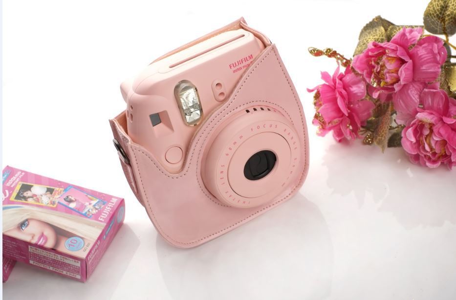 FUJIFILM INSTAX MINI 8 PU Leather protective camera case soft and Matching Strap