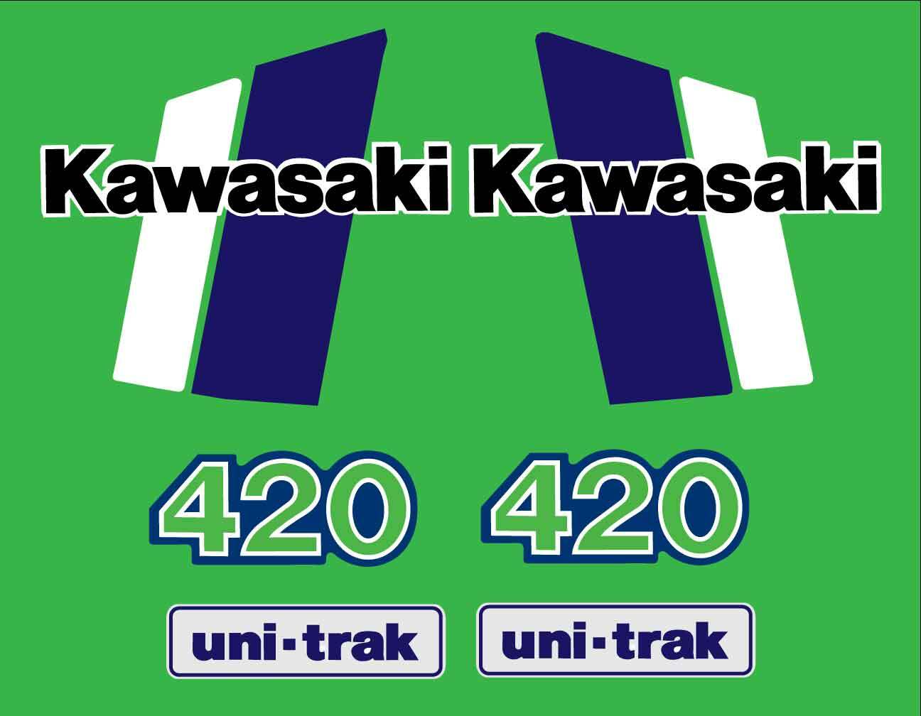 1980 1981 KAWASAKI KX 420 COMPLETE DECAL KIT (6 Decals)  VINTAGE MOTOCROSS
