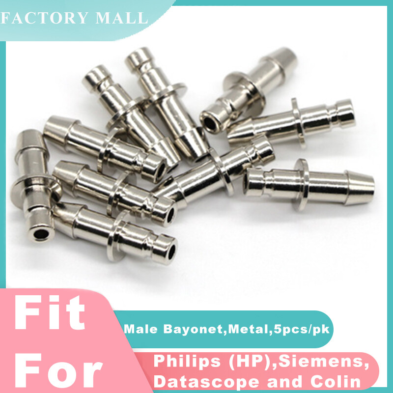 5pcs/box NIBP Cuff Connector Blood Pressure Hose Quick Metal Male Bayonet Socket