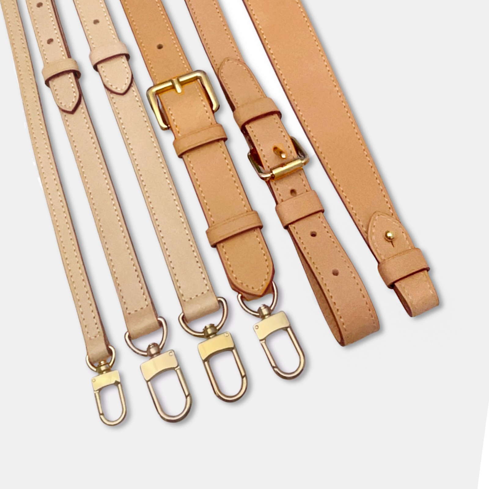 Adjustable Vachetta Leather Straps and Shoulder Straps for Bags