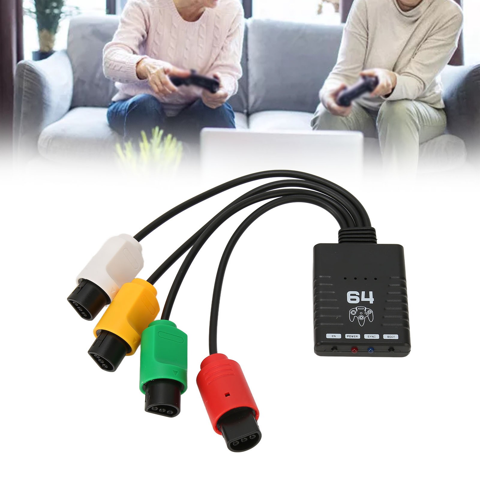｀Wireless Controller Adapter Support 4 Player BT Controller Converter For N64
