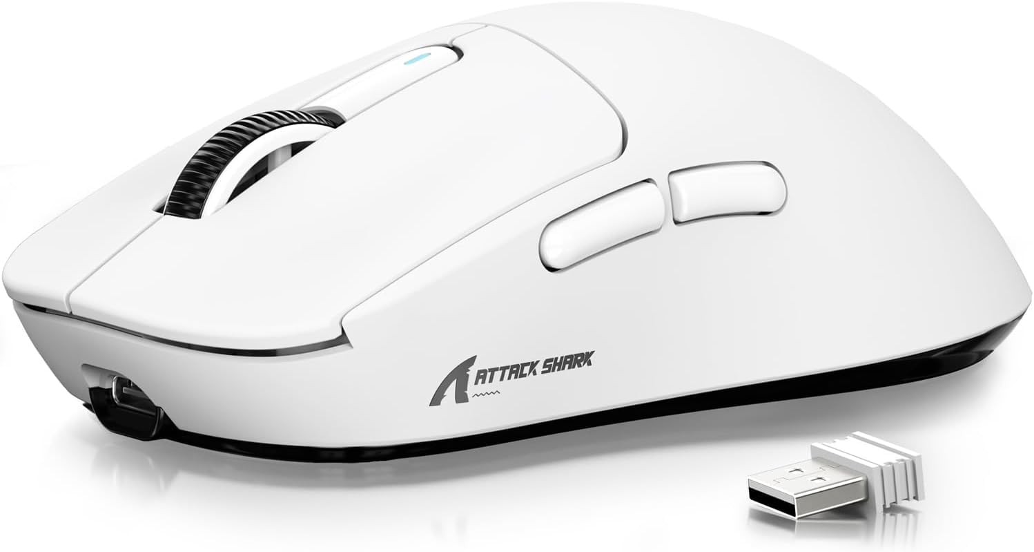 Manbasnake Attack Shark X3 Wireless Gaming Mouse 49G Ergonomic Computer Mouse