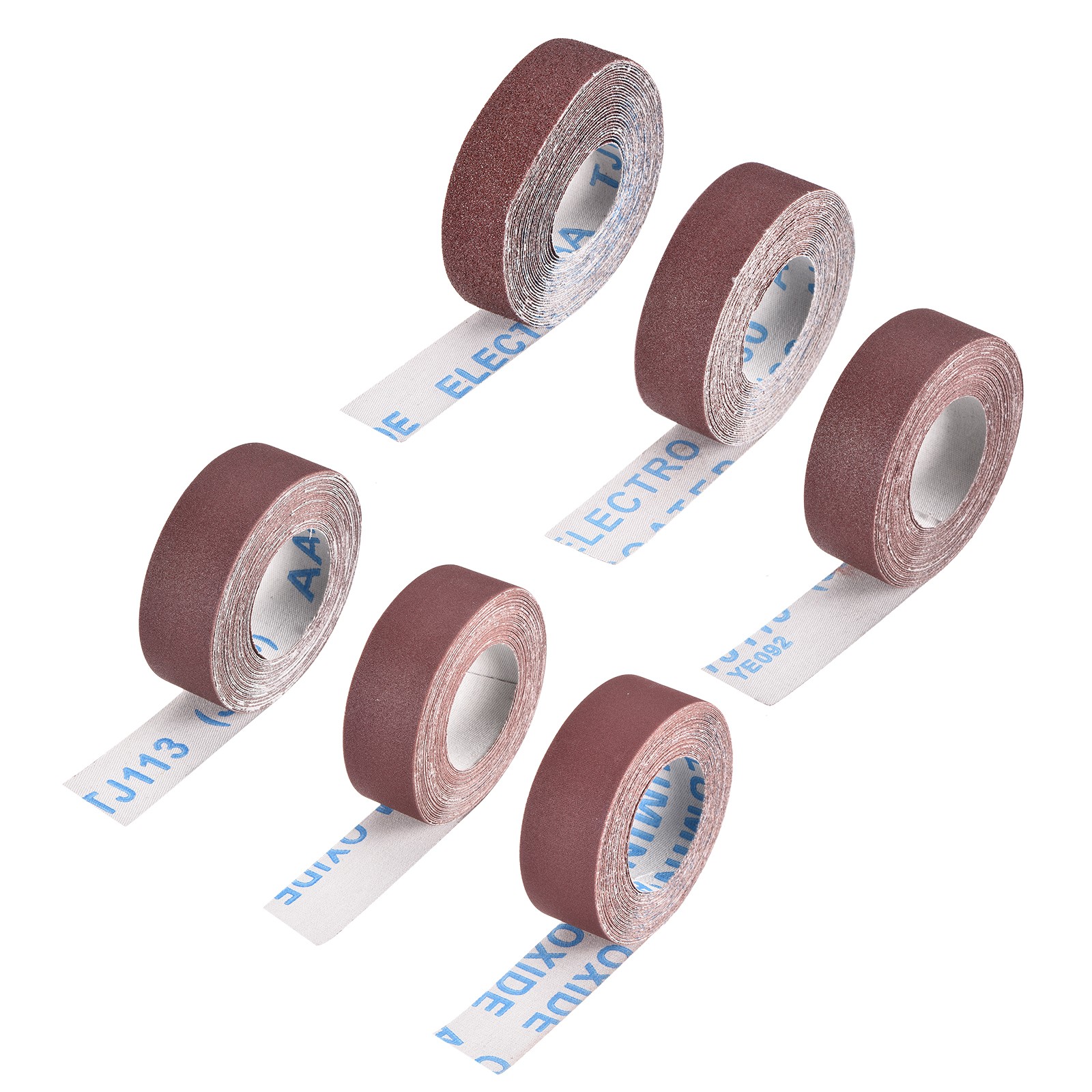 Sandpaper Roll-[1Inch x 25Feet 80/150/240/320/400/600Grits 6Roll]Aluminum Oxide