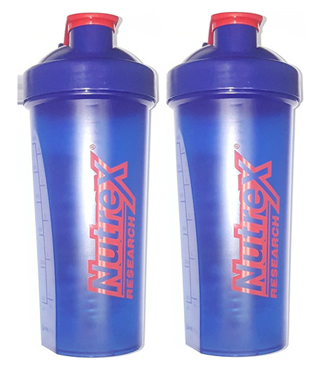 Nutrex Research Protein Bottle 20 Oz. Powder Mixing Shaker - 2 Pack