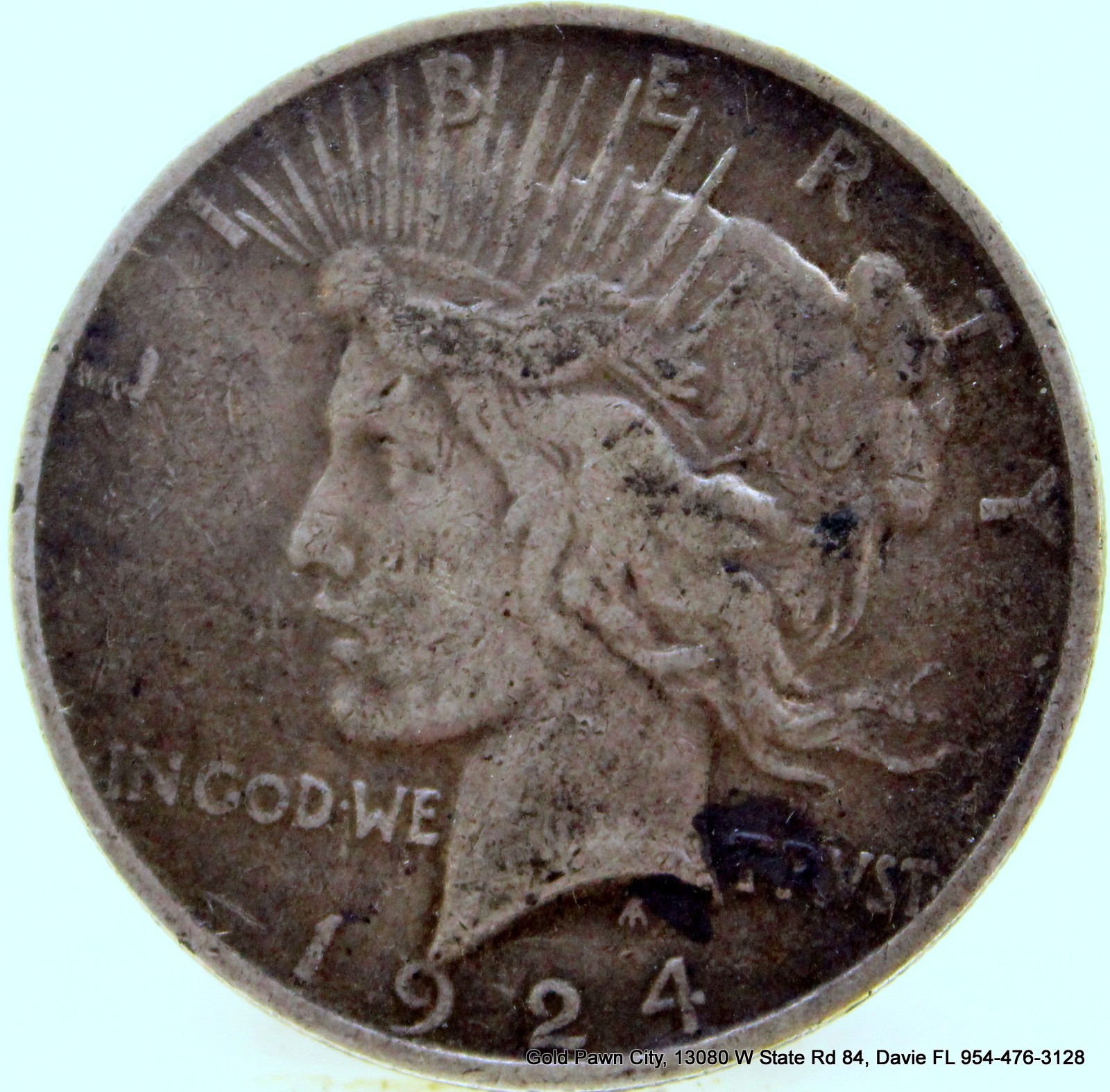 1924 Liberty Peace Silver Dollar Coin US Eagle One Dollar 90% Silver