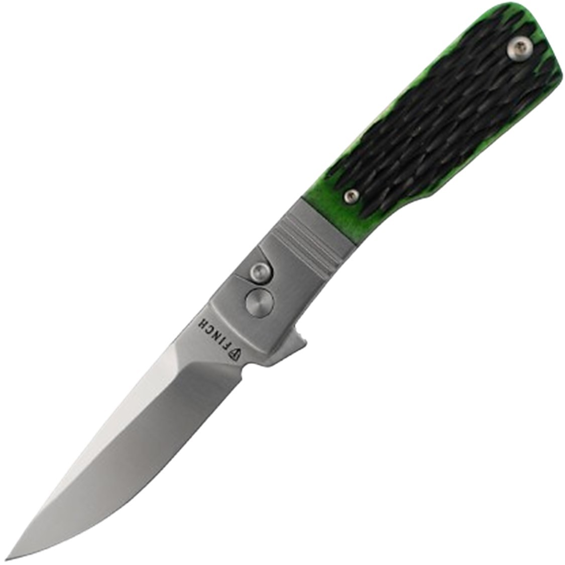 Finch El Camino Clover Green Jigged Folding 14C28N Pocket Knife EL385