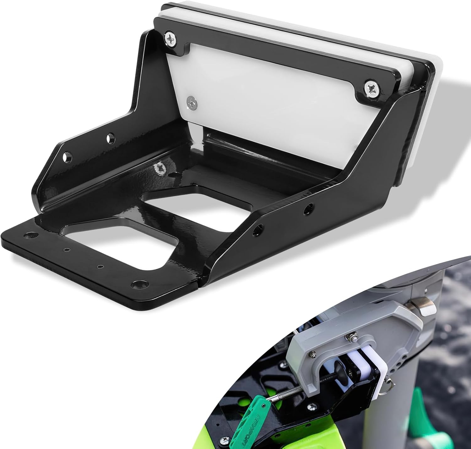 Transom Trolling Motor Mount 6mm Aluminum Bracket for Flat Stern Boats