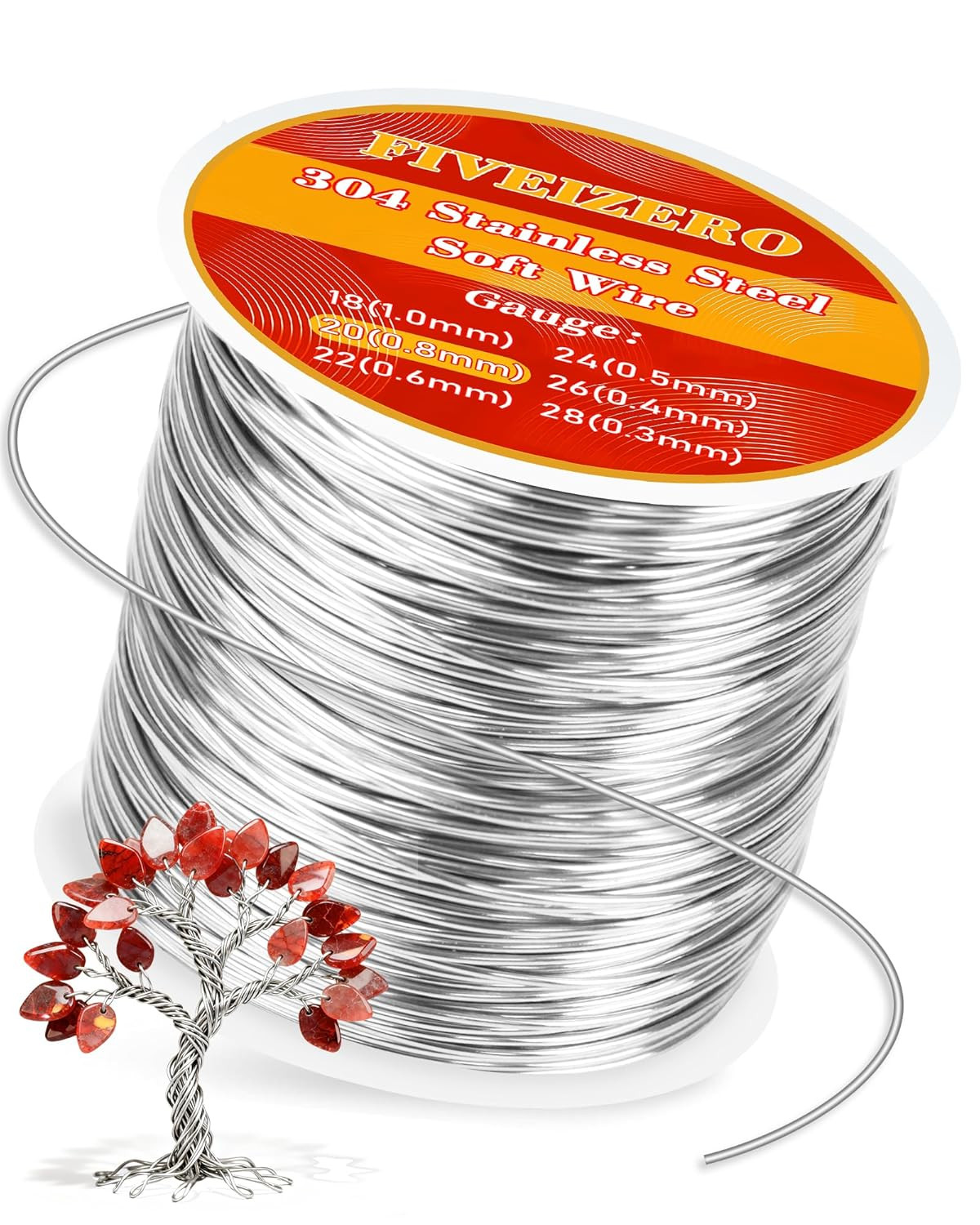 20 Gauge 304 Stainless Steel Wire for Jewelry Making,43Yd Stainless Steel Jewelr